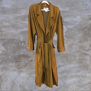 Vintage 80s Shangrila Silks Trench Coat
